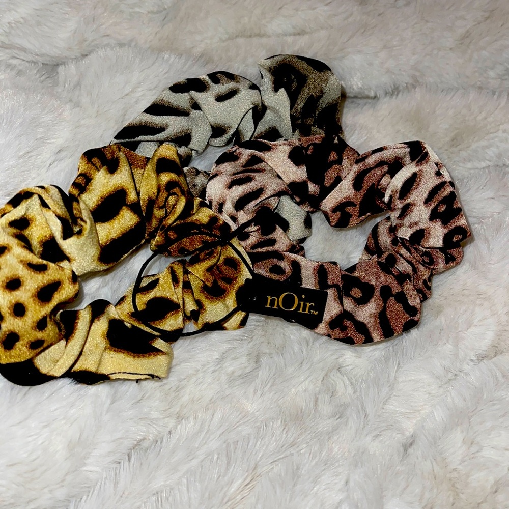 Noir ombré scrunchie set of 3